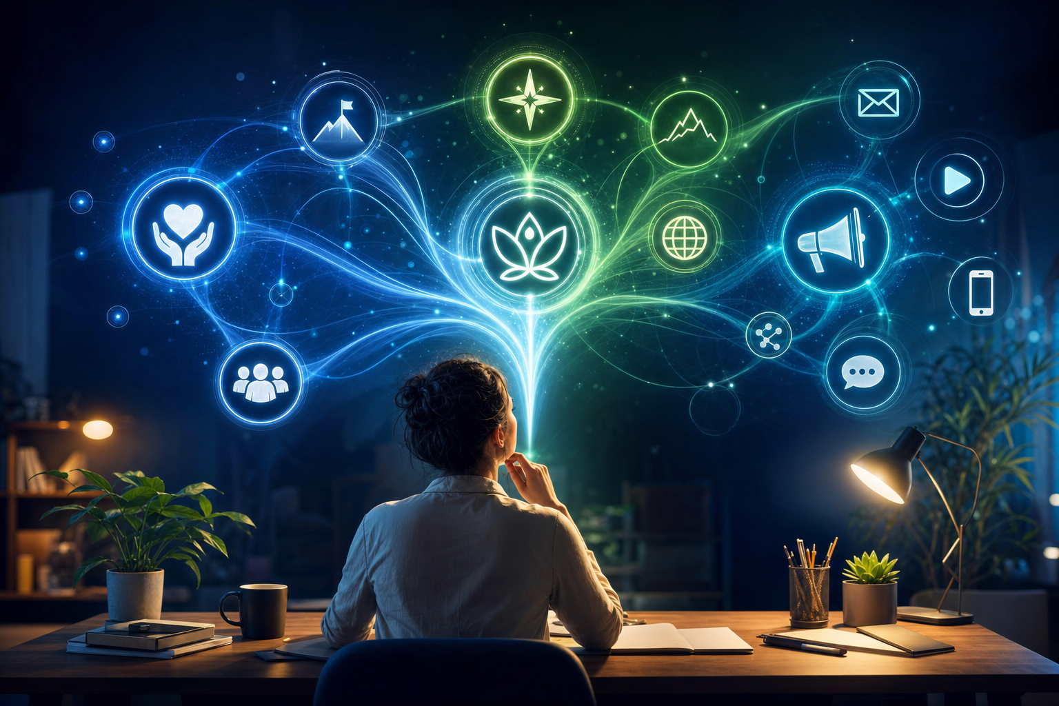 A business owner connecting brand strategy to every marketing channel