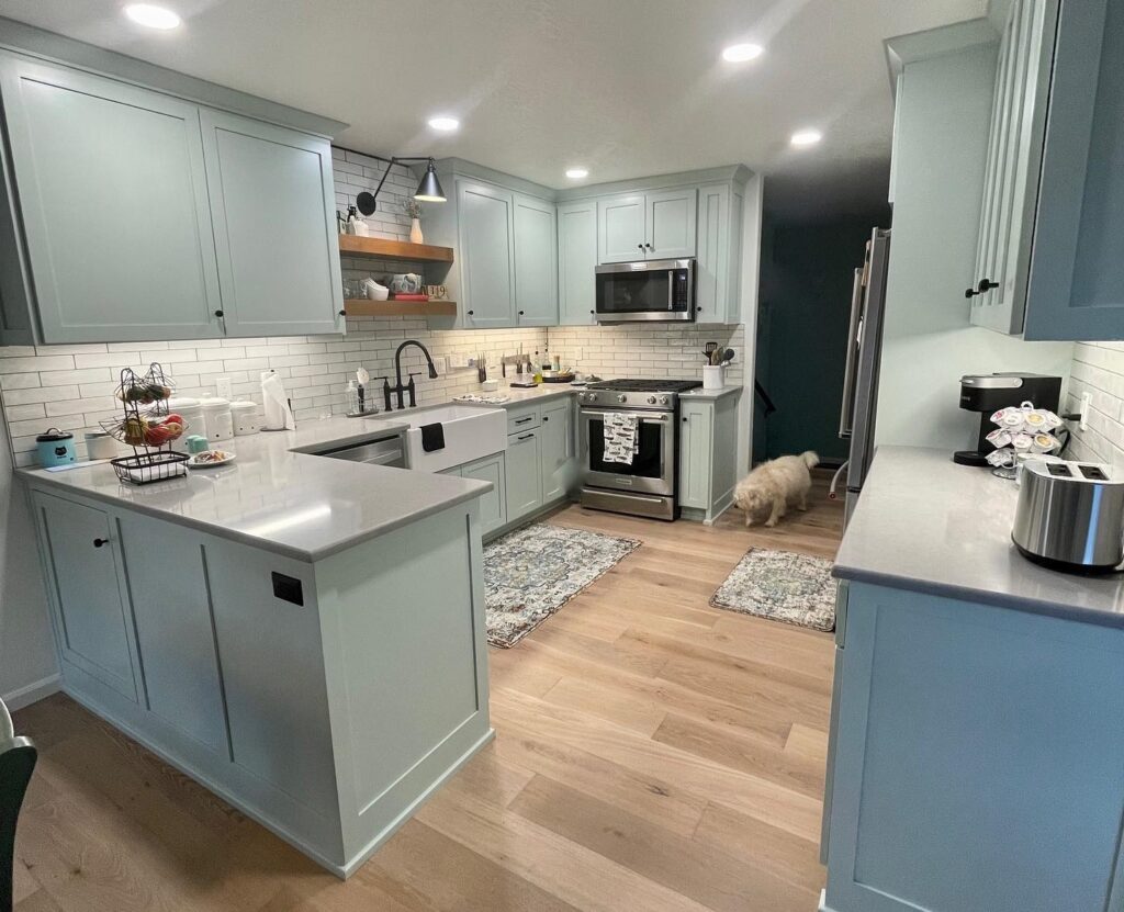 Brand new cabinet doors installed in a Charlotte kitchen by Carolina Kitchens & Baths
