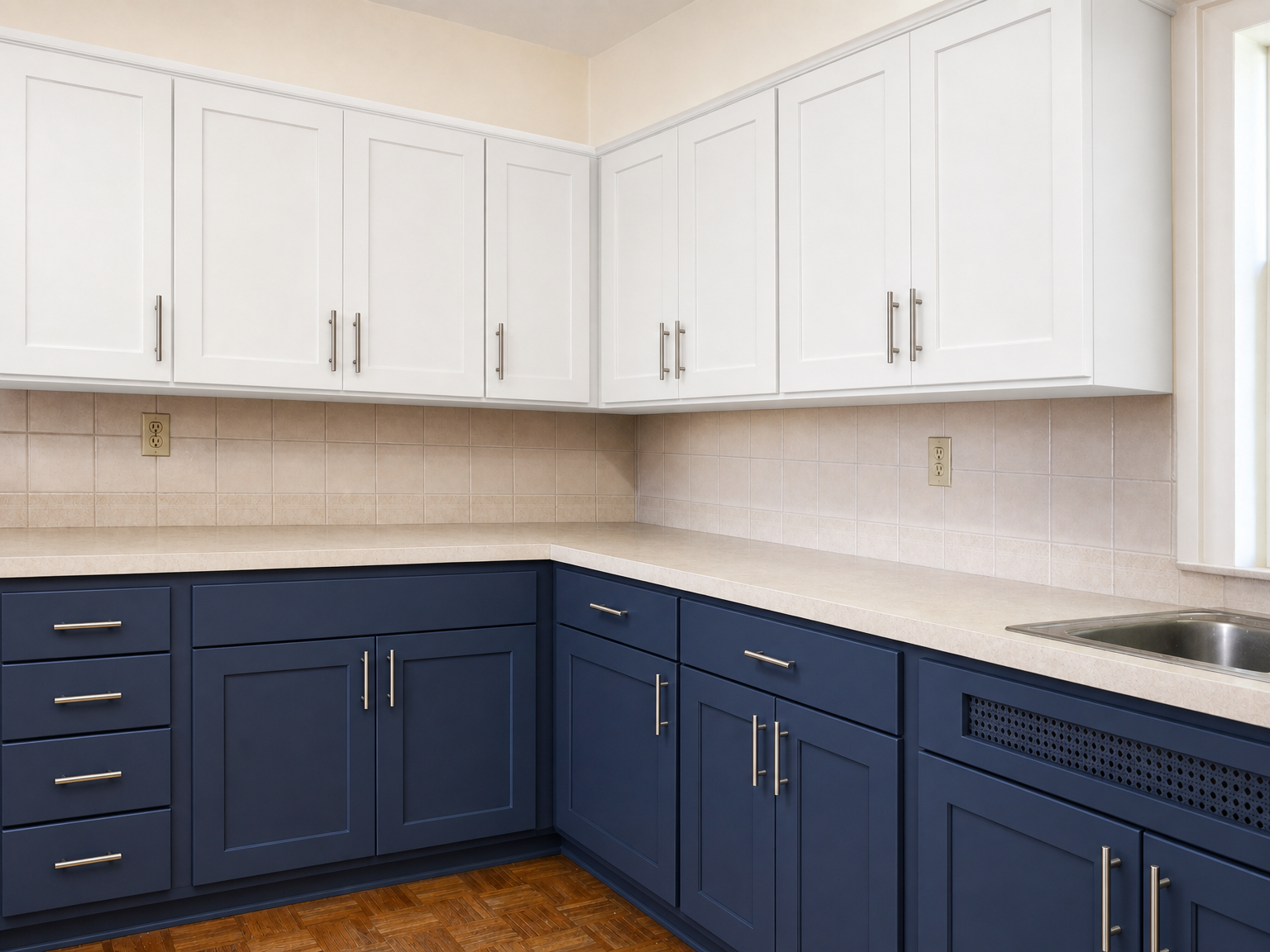 Kitchen after new cabinet installation — beautiful transformation
