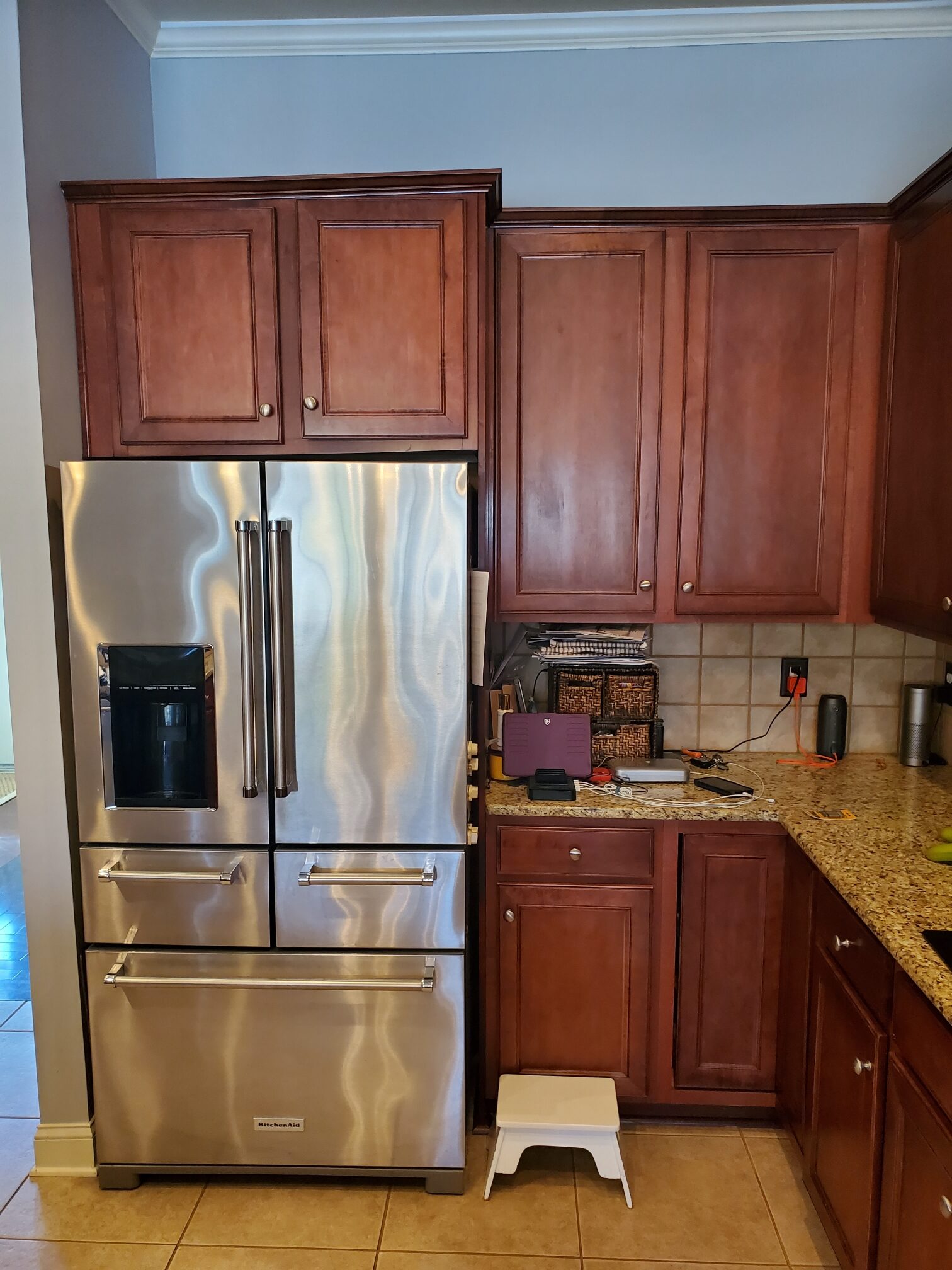 Fort Mill kitchen before refacing — dated cabinets