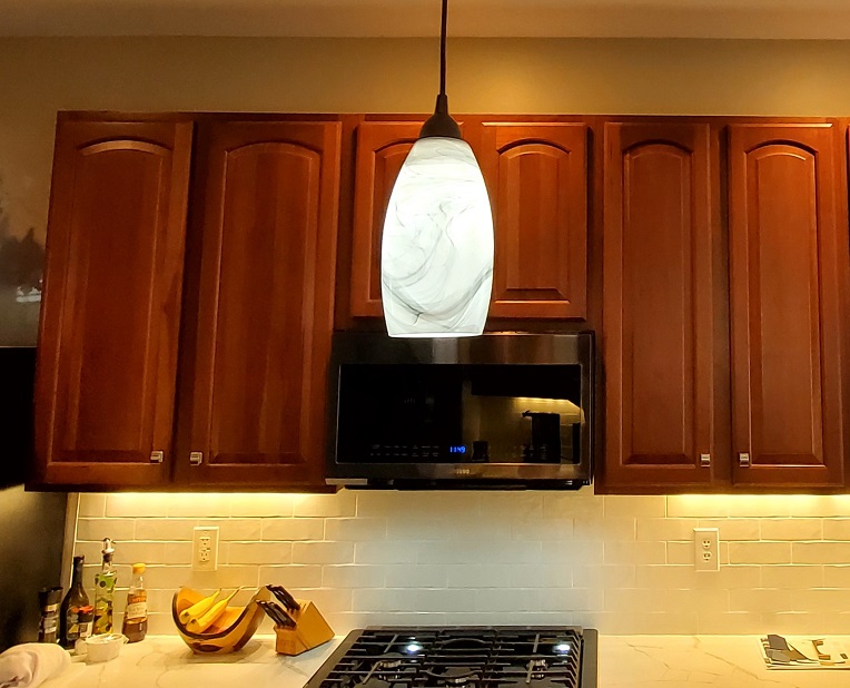 Charlotte kitchen before painting — original cabinets