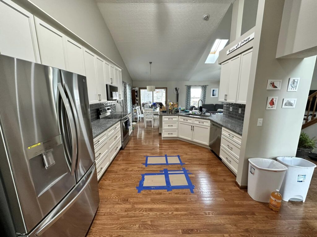 Charlotte kitchen after — new countertops and backsplash